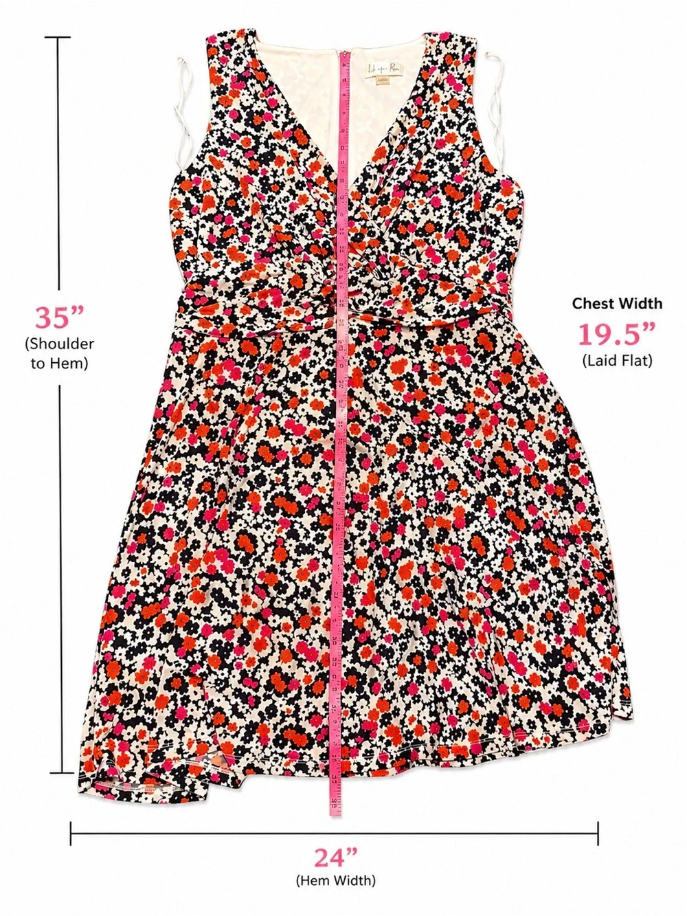 Harper Rose Size 16 Multicolor Floral Sleeveless Fit & Flare Dress